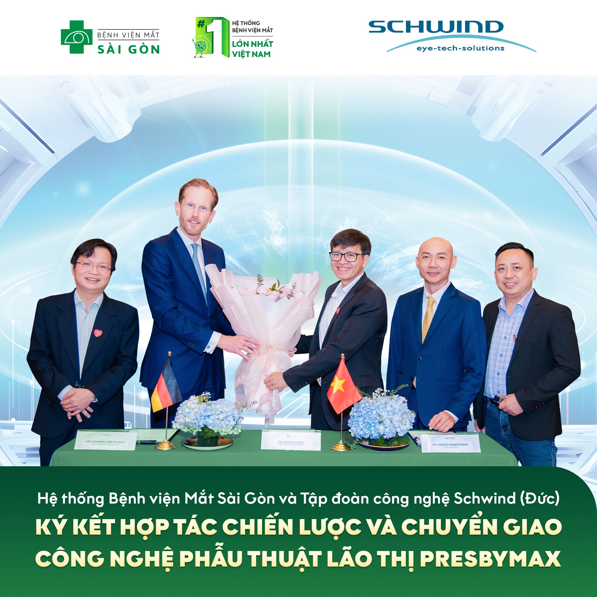 HỆ THỐNG BỆNH VIỆN MẮT SÀI GÒN HỢP TÁC CHIẾN LƯỢC CÙNG TẬP ĐOÀN SCHWIND, TIÊN PHONG TRIỂN KHAI CÔNG NGHỆ PHẪU THUẬT LÃO THỊ #PRESBYMAX TẠI VIỆT NAM