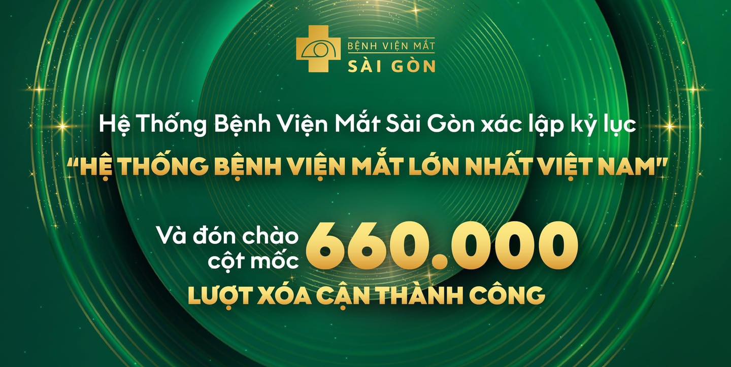 Bệnh viện Mắt Sài Gòn xác nhận kỉ lục "Hệ thống Bệnh viện Mắt lớn nhất Việt Nam"