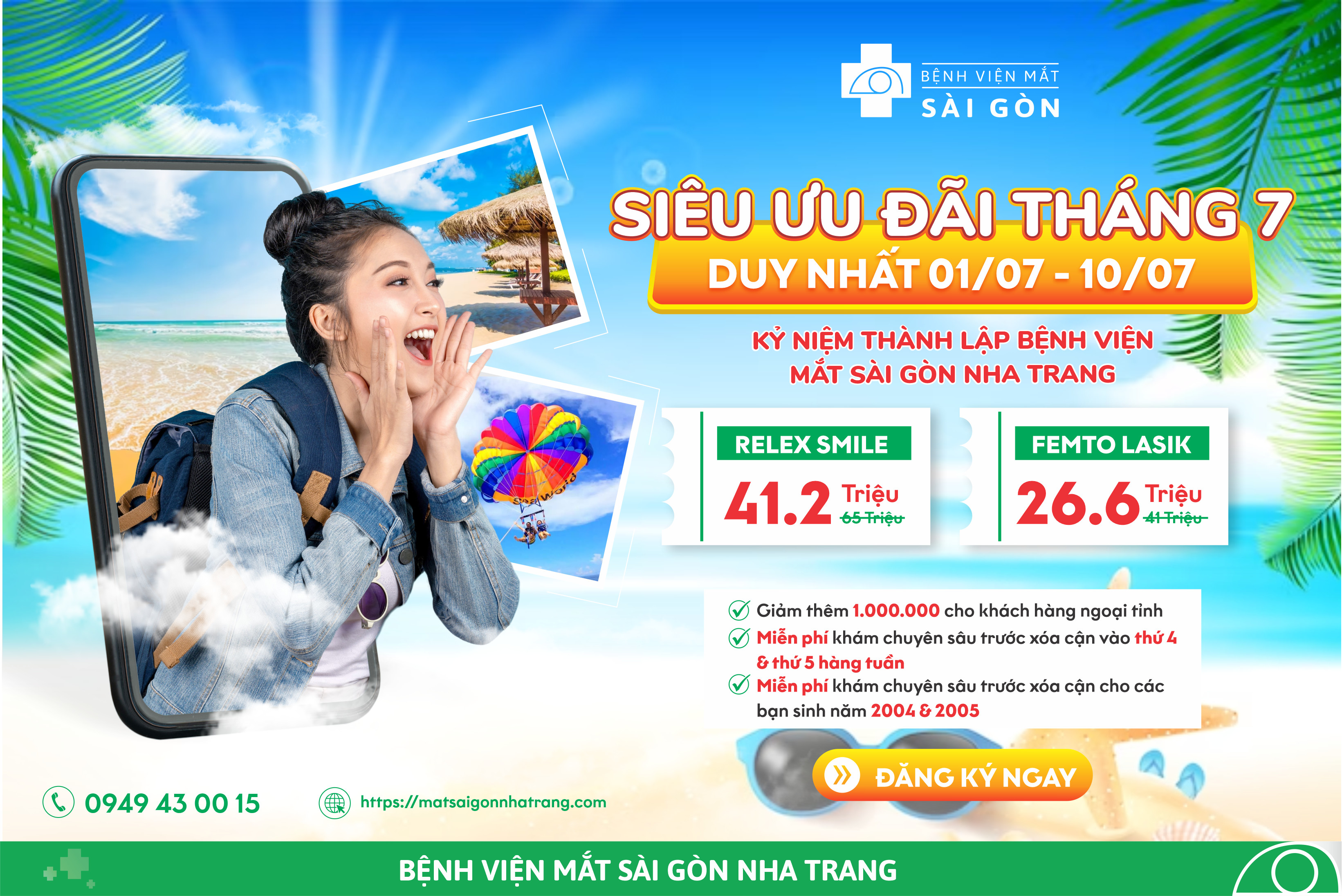 SIÊU ƯU ĐÃI MỪNG KỈ NIỆM 10 NĂM THÀNH LẬP BỆNH VIỆN MẮT SÀI GÒN NHA TRANG