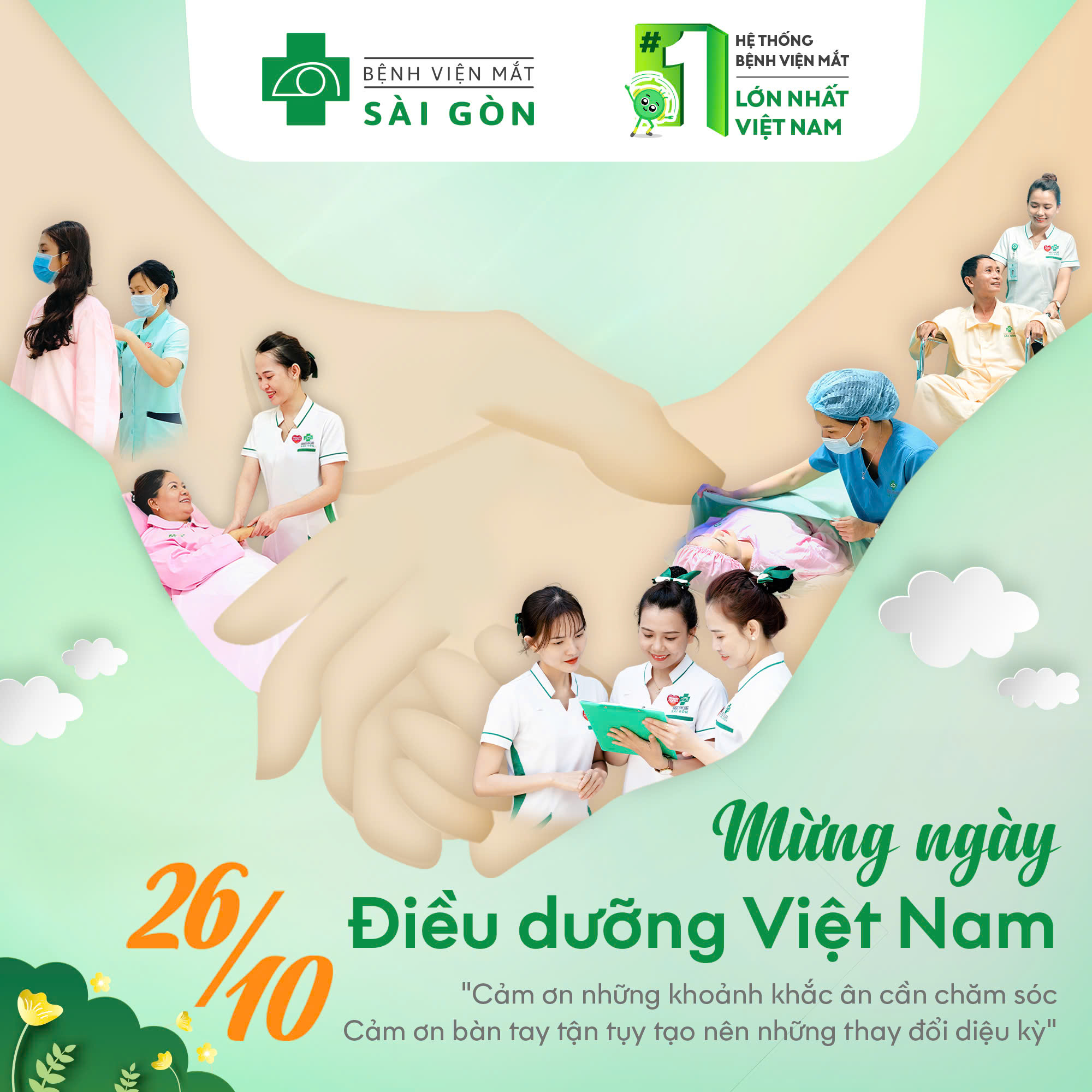 Chúc mừng Ngày điều dưỡng Việt Nam 26/10 - Bệnh viện Mắt Sài Gòn Nha Trang