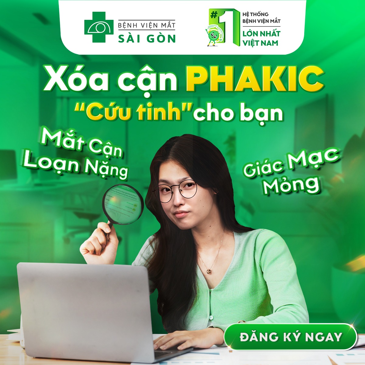  Bạn đang lo lắng vì MẮT CẬN - LOẠN NẶNG bao năm qua? Giác mạc lại mỏng? Đã đến lúc tìm hiểu ngay "vị cứu tinh" mang tên công nghệ 𝐏𝐇𝐀𝐊𝐈𝐂 tại Mắt Sài Gòn Nha Trang!